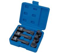 Draper 28881 Impact SPLINE Bit, Noir, Lot de 6 pièces