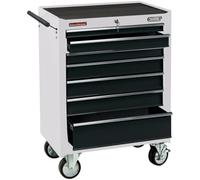 Draper 35744 Armoire à roulettes avec 7 tiroirs Blanc 66 cm