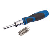 Draper 43640 865/11 Jeu de tournevis à cliquet et embouts 6,35 mm 13 pièces Bleu