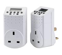 Draper 44912 Lot de 2 minuteurs numériques 7 jours 230 V