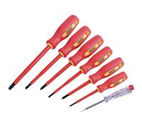 Draper 46540 Lot de 7 Tournevis isolés avec testeur de Secteur