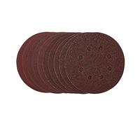 Draper 54759 Lot de 10 disques abrasifs auto-agrippants Grain assortis 40G, 80G, 120G, 240G Rouge 125 mm