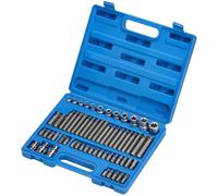 Draper 63376 Tapis de Bits pour mécanicien comprenant TX-STAR et hexagonale Bits, Argent, Lot de 61 pièces