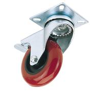 Draper 65514 Fixation plaque roulette polyuréthane Ø 75 mm