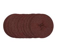 Draper 68377 Lot de 10 disques abrasifs en fibre 115 mm Grain 36 Rouge Taille unique pour ponceuse