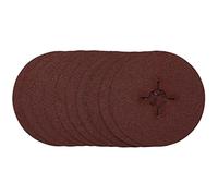Draper 68493 Lot de 10 disques abrasifs en fibre 115 mm Grain 60 Rouge Taille unique