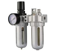 Draper 70824 1/4" BSP Combiné Filtre/Régulateur/Lubrificateur Unité Air Argent