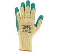 Draper 82604 Vert Heavy Duty Gants DE Travail avec revêtement en Latex - Taille L