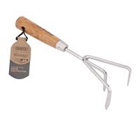 Draper 99026 Heritage Cultivateur à Main en Acier Inoxydable avec Manche en frêne Marron