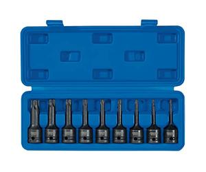 Draper 99184 Lot de 9 embouts à douilles TX-Star 1/2" Sq. 78 mm
