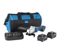Draper D20 20V sans Brossage Broyeur 115mm 2 X 3.0Ah Batts Double Chargeur Sac