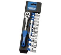 Draper Dd12 m/PR carré d'entraînement métrique Douille et cliquet Ensemble, Bleu, 3/20,3 cm, Lot de 12 pièces