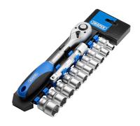 Draper Douille Métrique & Cliquet Set 1.3cmD 12pc 10 À 24mm & 125mm Rallonge