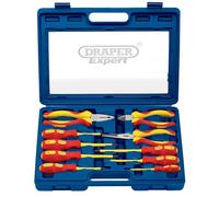 Draper Expert 09914 Tournevis et pinces entièrement isolés Kit de 10 pièces Norme VDE