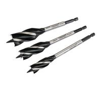 Draper Expert 4 Plissé Mèche de Tarière Set 165mm 3 Pièce 0.6cm 6.35mm Hex Tige