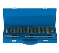 Draper Expert 54650 Coffret à douilles Carré conducteur 1/2" Couple élevé Système métrique 15 pièces