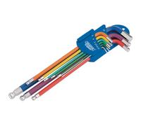Draper Expert 66134 Métrique Coloré Extra Long Hexagonale & Balle Fin Clé Set (9