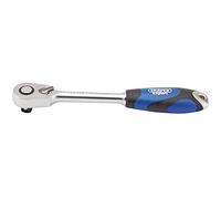Draper H60mh/SG 60 dents Micro Tête réversible à cliquet à grip doux, Bleu, 1/5,1 cm carré d'entraînement
