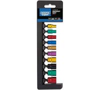 Draper Lot de 10 douilles carrées colorées 1/4" 50151