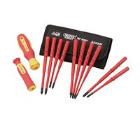 Draper Lot de 12 tournevis interchangeables | XP1000 Extra Slim | Ensemble portable avec étui | 70867