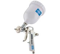Draper Pistolet de Peinture à Alimentation par gravité, compresseur d'air, débit d'air réglable, 500 ML, Argent 92971