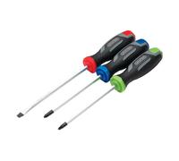 Draper Pound Thru Soft Grip Screwdriver Set 3 Pièce Mixte Magnétisé 13486