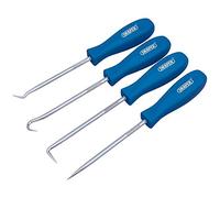 Draper SETB 51763 Lot de 4 mini crochets et crochets, longueur 130 mm, bleu