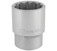 Draper T-MM/B Douille 3/4 à 12 pans (32 mm), Bleu, 32 mm