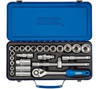 DRAPER HD26M/MT Jeu de douilles métriques à entraînement carré Bleu 1/2" Lot de 26 pièces