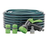 Draper Tuyau d'arrosage de jardin de 30 m et pistolet pulvérisateur | Renforcé avec du fil de polyester 12 mm | Tuyau de jardinage en PVC robuste de 2 mm d'épaisseur | Longue portée | 56447