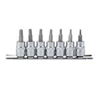 Draper TX-Star 16343 Lot de 7 douilles carrées à 5 lobes 3/8"
