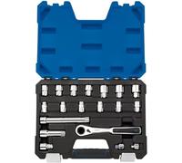 Draper Vtx20-19 mm/B 20 mm 'Go par le' Jeu de douilles (19 pièces), bleu