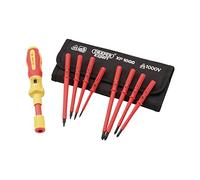 Draper XP1000 Jeu de 9 tournevis dynamométriques | Lame interchangeable à double isolation VDE | Ensemble de tournevis électriques | Ensemble d'outils à main | 65372