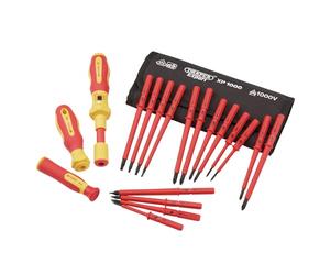 Draper XP1000 Lot de 19 tournevis dynamométriques VDE à double isolation avec lame interchangeable 81762