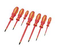 Draper XP1000 VDE Screwdriver Set 7 Pièce Fente Et Pozi Drive 64694