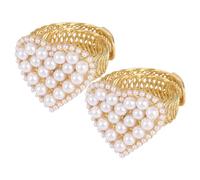 Drapery Holders - Tiebacks décoratifs Vintage Heart Pearl Curtain, Flexible Drape Holder Hooks for Window Curtain Styling | Elegant Holders for Bedroom Living Room Bathroom Balcony Cafe Office Hotel