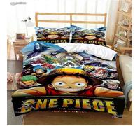 Draps de lit One Piece Cartoon Anime Toutes les saisons Housse de couette Couette Couette Ensembles de literie Housse de 140*200cm
