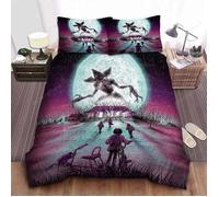 Draps de lit Stranger Things The Party Go Into Demogorgon Woodhouse Quilt Housse de couette Ensemble de literie 3 pièces 140*200cm