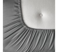 Draps-housse en 100 % Lyocell™ Lyocell, couleur gris ardoise