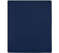 Draps housses Jersey 2 pcs Bleu marine 100x200 cm Coton Bleu G