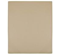 Draps-housses Jersey - vidaXL - 160x200 cm - Coton - Taupe - Lot de 2