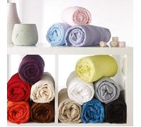 Draps Housses - L22G - 140x190cm - Bonnet 25cm - PolyCoton - Blanc
