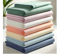 Draps Housses -Lot de 6 - 140x190cm - 100% Coton - Bonnet 25 cm - 57-Fils -Multicolore