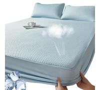 Draps rafraîchissants protège-matelas doux et respirant pour l' | Drap-housse idéal pour camping-cars, dortoirs universitaires, hôtels, chambres à domicile