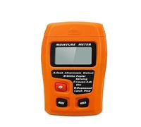 DRAUXI Outils de détection d'humidité du Bois Humidimètre numérique Professionnel 0~99,9% Outil Portable d'hygromètre Petite Erreur(Orange no Batter)