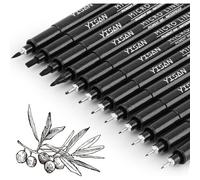 Drawing Pens, Micro Pens, 12 Fineliner Pens, Black Fine Point, Professional Artist Pen, Ideal For Artist Illustration
