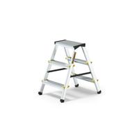 DRBAEST ÉCHELLES SÉRIES Pro Échelle en Aluminium 2X 3 Marches Pliant Escabeau Double Antidérapants Marchepied Léger Domestique Charge Max 150 kg