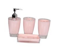 drburpily Ensemble d'accessoires de salle de bain élégant comprenant un porte-savon et un gobelet pour bain de bouche avec distributeur de savon, idéal pour