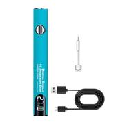 drburpily Kit de fer à souder compact, électrique, facile à recharger par USB, tension réglable, applications variées, fer souder électrique rechargeable, Ensemble bleu, 1.3 x 10.2 cm