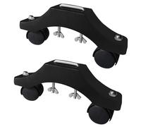 drburpily Pieds à roulettes pour chauffage infrarouge d'appoint - Support de chauffage électrique pratique - Installation facile - Roulettes pour faciliter le, Noir, longueur 23 cm
